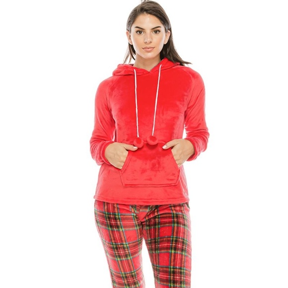 Other - 🌸2pc Flannel Pj Set W/ Hoodie